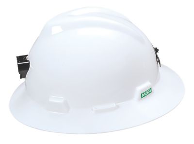 V-Gard® Full Brim Hard Hats With Lamp Holder And Cable Holder