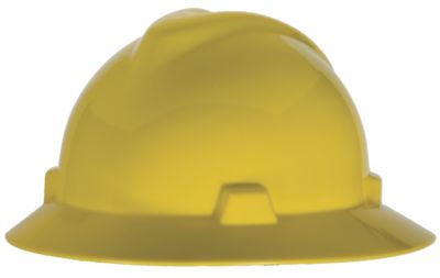 MSA V-Gard Hard Hat with full brim in blue