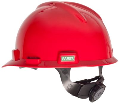 MSA V-Gard Hard Hat in red